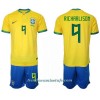 Conjunto (Camiseta+Pantalón Corto) Brasil Richarlison 9 Primera Equipación Mundial 2022 - Niño